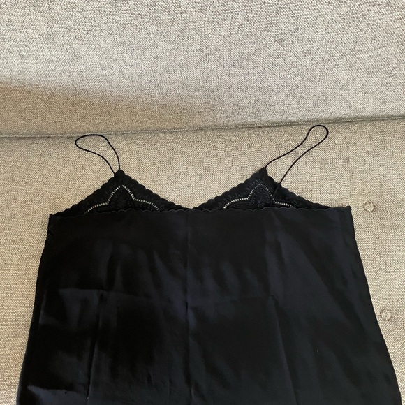 Sézane Palma Silk Embroidered Black Cami - EU 42/US 10 - Picture 8 of 10